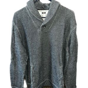 Joseph Abboud Black Crew Sweater with folded collar mens XL